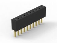 Black Female  PCB Header Connector 1.27mm Pitch LCP Material H = 2.1mm